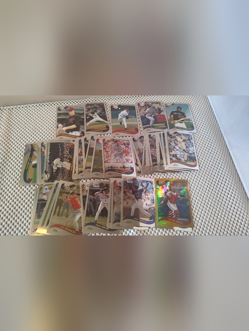 50 Topps Chrome Baseball Trading Cards As shown